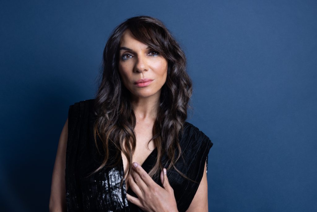 A photo of a woman with long hair